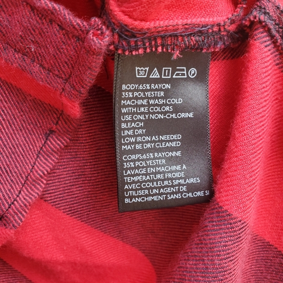 BDG red w/black stripe button down | Size S* - Picture 4 of 4